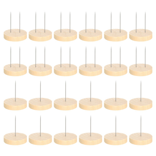 24 Pcs/Set Crochet Dolls Stand Dolls Stand Double-Needle Support