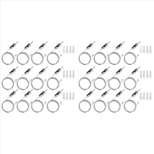 Juego de 24 cables de suspensión hexagonales para garaje, cadenas colgantes de acero, conector de luz de panal, cable de alambre colgante de 2 m