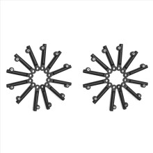 Conjunto de 24 peças de mangas de extensão para suporte de para-lamas de bicicleta de 20/24/26 polegadas, incluindo haste de conexão.