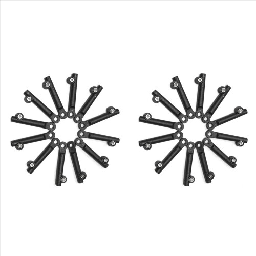 Conjunto de 24 peças de mangas de extensão para suporte de para-lamas de bicicleta de 20/24/26 polegadas, incluindo haste de conexão.