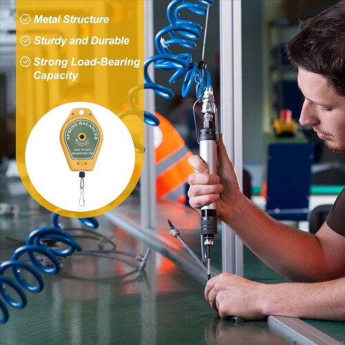 2X Retractable Spring Balancer, Bearing Spring Tool Load Balancer 4Feet Adjustable Cable Retractor 1.1-3.3lbs(0.5-1.5kg) 2