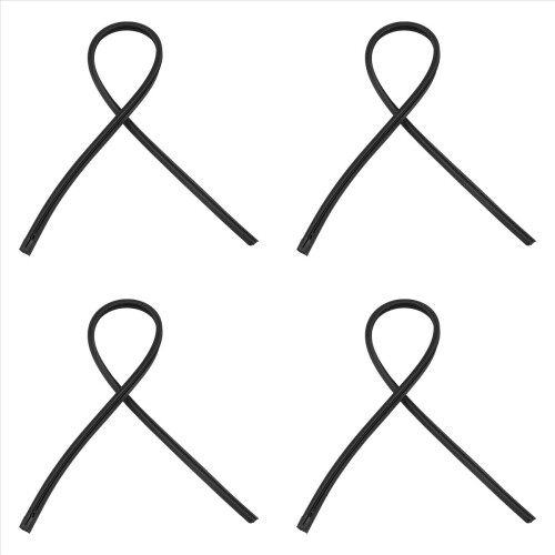 4 unidades de refil de silicone universal para palhetas de limpador de para-brisa de 6 mm (24 polegadas) para veículos