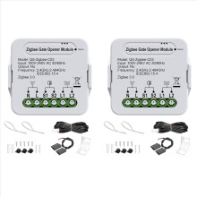 2x SmartZigbee Abridor de Porta de Garagem - Acessório de Controle Remoto para Portão Compatível com Google Home
