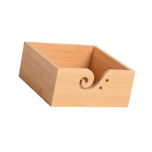 Wood Yarn Bowl with Lid Knitting Wool Organizers Knitting-B
