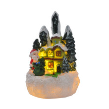 Christmas Decorative Ornament Resin Santa/Snowman House-A