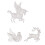 3Pieces Creative Clear Christmas Tree Hanging Decorations for 1