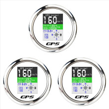 Contachilometri GPS per barche marine 3X digitale con antenna GPS per yacht a motore, schermo TFT, contachilometri impermeabile, bianco e argento