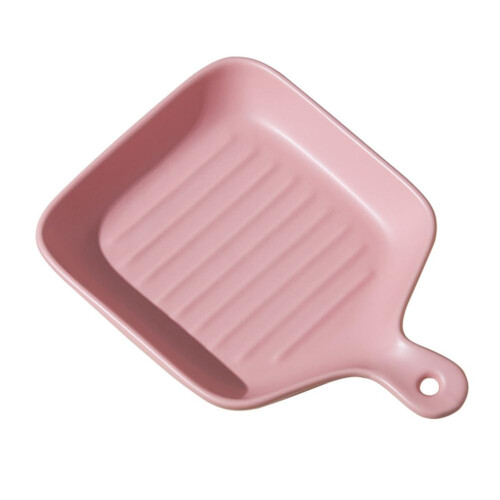Ceramic Baking Dish with Handle, Microwave Safe Ovenware Tray for OventoTable Serving
