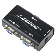 VGA Splitter 1 in 2 Out Resolution Dual Display Adapter for PC Laptop to Monitor and Projector