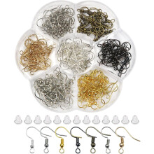 Crochets d'oreilles pour la création de bijoux DIY, crochets d'oreilles en forme de poisson avec spirale et boule, apprêts hypoallergéniques pour