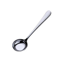 Stainless Steel Soup Spoon with Ergonomic Long Handle, Dishwasher Safe Golden Dessert Dining Spoon