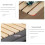 Queen Bed Slats Solid Wood Foldable Mattress Support Frame 80x180cm Brown Space Saving Design 2