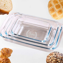 Custom Glass Baking Dish with Laser Engraving, Casserole Dish Gift for Mom