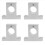 4 Pcs Linear Motion Rail Clamping Rod Rail Guide Support Shaft Bracket Coupling Mount SK20 20mm 1