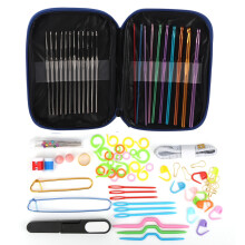 100PCS Häkelnadeln Set TPR Griff Stricknadeln DIY