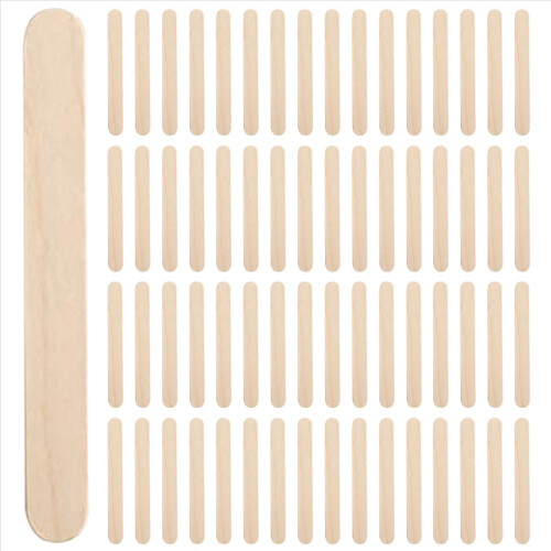[Pacote com 400] Palitos de madeira multiuso de 9 cm (3,6 polegadas), ideais para artesanato, sorvete, cera, depilação e como abaixador de língua.
