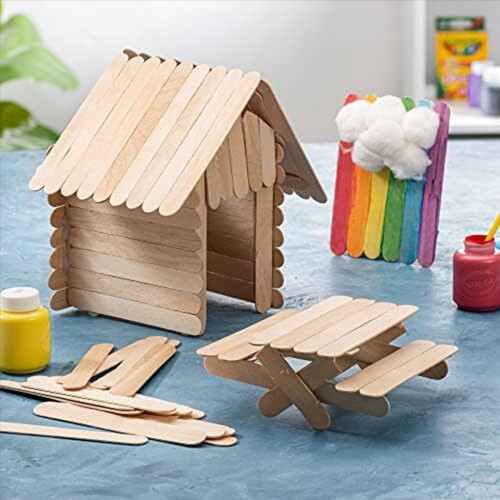[Pacote com 400] Palitos de madeira multiuso de 9 cm (3,6 polegadas), ideais para artesanato, sorvete, cera, depilação e como abaixador de língua. 2