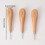 3Pcs Leather Sewing Beveler Ergonomic Grip Wood Handle Leather 3