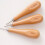 3Pcs Leather Sewing Beveler Ergonomic Grip Wood Handle Leather 7