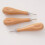 3Pcs Leather Sewing Beveler Ergonomic Grip Wood Handle Leather 2