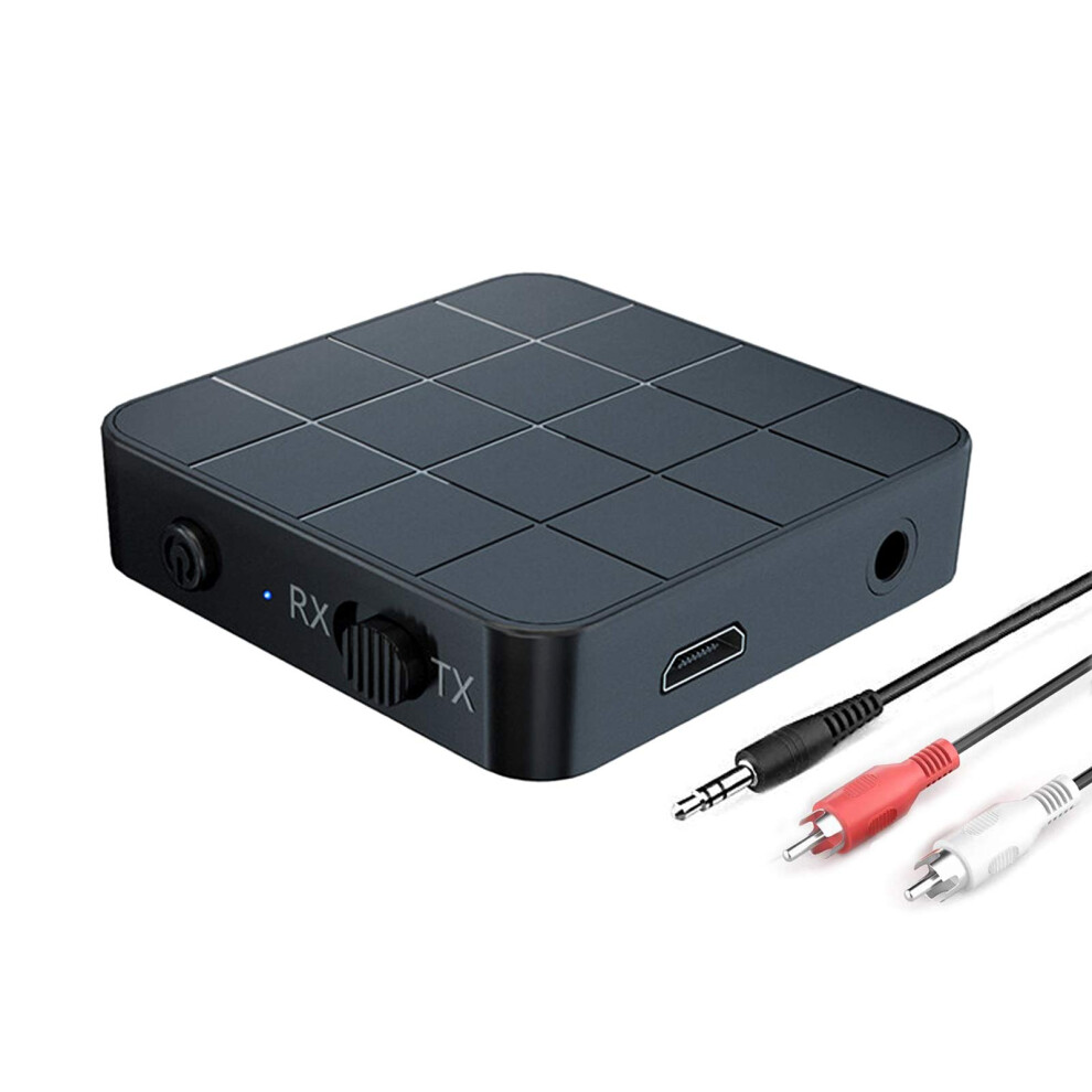 Bluetooth 5.0 Transmitter Receiver With Aptx Low Latency, Dual Mode Audio Adapter For Tv And Stereo 9189345651564