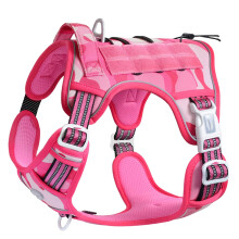 Dog Vest Adjustable Training Harness for-pink camouflage S
