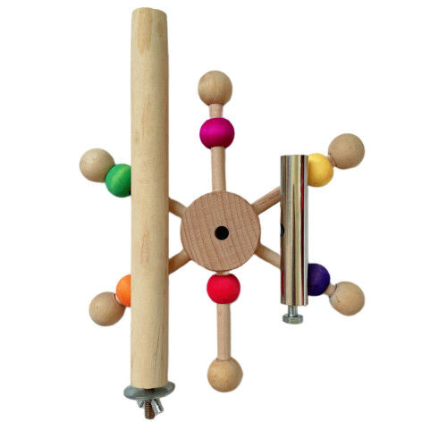 Rotating Pinwheel Bird Standing Climbing All Size Birds Cage