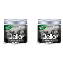 2 ambientadores de coche Jello de 220 g, bálsamo desodorante con fragancia de larga duración, aromaterapia para coche, BLACKICE