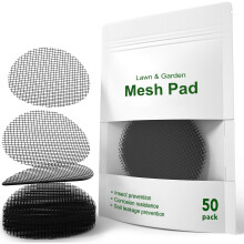 Plant Pot Drainage Mesh Pads 2 Inch Round Hole Covers Prevent Soil Loss Reusable Bonsai Screen 50 Pack
