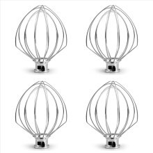 Conjunto de 4 batedores de aço inoxidável 5K452WW para eletrodomésticos 5KSM90-5KSM185