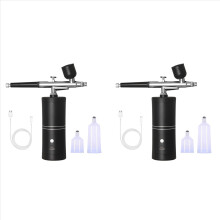 2x Nieuwe Airbrush KIT Draadloze Oplaadbare Compressor Airbrush Set, Automatisch Behandeld Model Schilderen, Nagels, Make-up