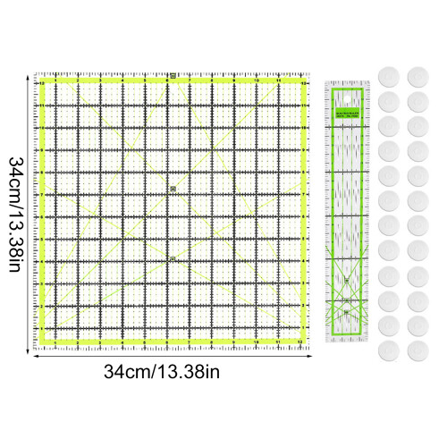 Patchwork Ruler Multifunctional Acrylic Quilting Ruler Fabric 2