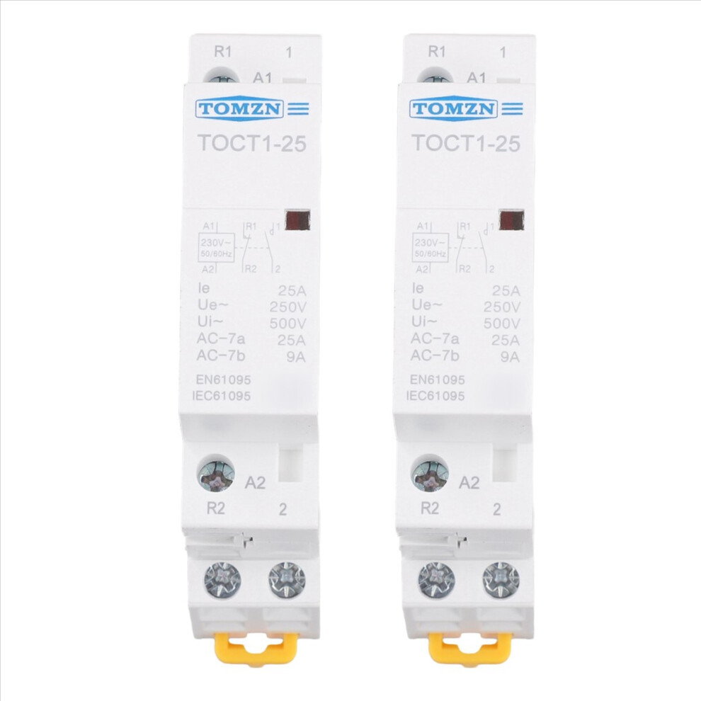 2X Toct1-25 2P 25A 1No 1Nc 220V/230V 50/60Hz Din Rail Household Ac Modular Contactor 1No1nc Ac Contactor 4852070726573