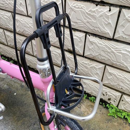 2X Folding Bike Front Bags Racks Bracket for Bicycle Backpack Carrier Block Frame Brackets 2