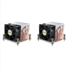 2X LGA2011-R63 Koeler 150W voor LGA 2011 Radiator 2U 4 Heat Pipe LGA2011 Vierkant Type 80mm X 80mm Montageafstand Koellichaam