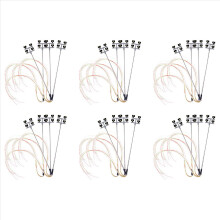 24 PCS HO Scale Model Lighting Tower,Tower Lights Model Lights Layout Lamppost for Train/Garden/Playground/Stadium