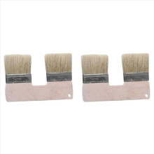 Dubbele verfkwast, 3 inch dubbele verfkwast, borstel met platte textuur voor kunst, dubbele verfkwast voor muurschilderingen (2 stuks)