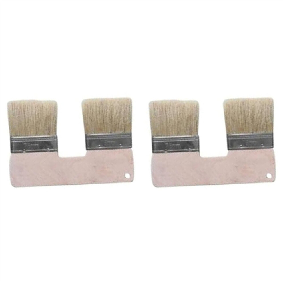 Double Paint Brush,3In Doublehead Painting Brush,Bristle Art Flat Texture Brush,Art Wall Painting Double Paint Brush 2Pc 4852070718653