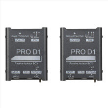 2x Novo Isolador de Áudio PRO D1, Eliminador de Corrente de Áudio, Isolador XLR 6.5, Filtro de Terra Comum para Microfone e Mixer