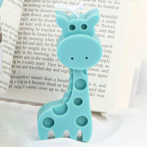 Molde de silicone com 2 animais, molde de silicone para velas DIY, molde 3D (Girafa) 2