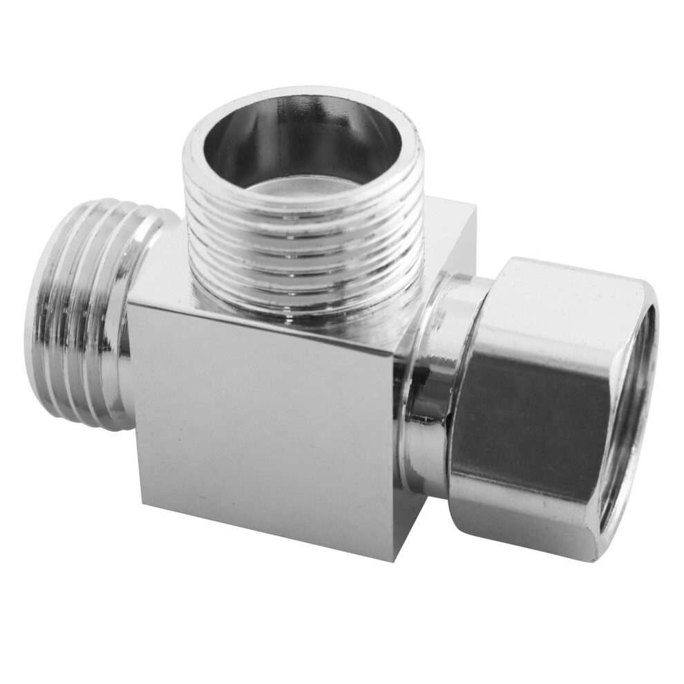 Three Way Shower Diverter Valve G1/2 Chrome Copper Bathroom Angle Valve For Bathtub Toilet Bidet 9189345652172