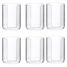 6 Pcs Bathroom Cup Dispenser 3 Oz Countertop Storage Mouthwash Cups Holder, Plastic Small Disposable Paper Cup Holders