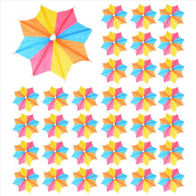 720PCS Drink Umbrella Mix Color Cocktail Decoration Paper Cocktail Umbrella Sign Party Birthday Disposable