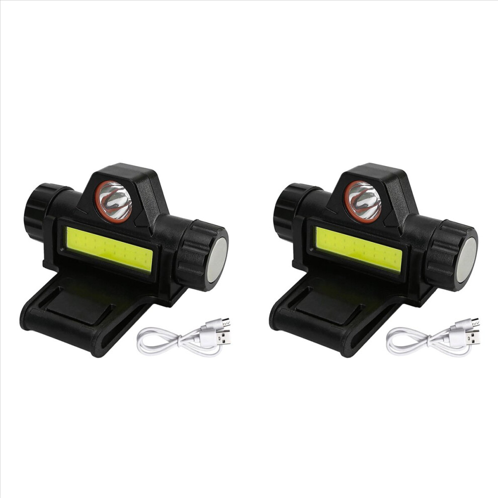 2X Rechargeable Welding Helmet Light Versatile Headlamp Flashlight With Mount Holder, Strong Headlight 4852070723145