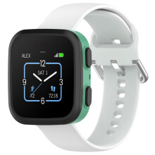 White Silicone Strap Quick Release Adjustable Sport Replacement Watch Band for Garmin Bounce Women