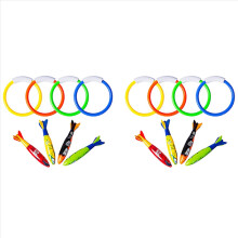 Conjunto de 16 Anéis de Mergulho para Piscina, Brinquedos de Arremesso para Mergulho, Ideal para Crianças. Brinquedos para Treinamento de Mergulho.