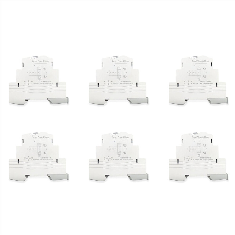 6X Atms 1602Z Smart Switch 16A Din Rail 1P Remote Control Timing Switch Smart Wireless Switch 220V Timing Switch 4852070726641