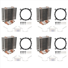 4x ventilatorloze CPU-koeler 12 cm ventilator 6 koperen heatpipes ventilatorloze koelradiator voor LGA 1150/1151/1155/1156/775