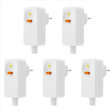 5X FI Circuit Breaker Personal Protection Replacement Plug 10mA Residual Current Circuit Breaker 16Amp EU Plug,White