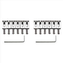 Conjunto de 2 carrinhos de ponte tremolo de 10,5 mm para guitarra elétrica, cor prata.